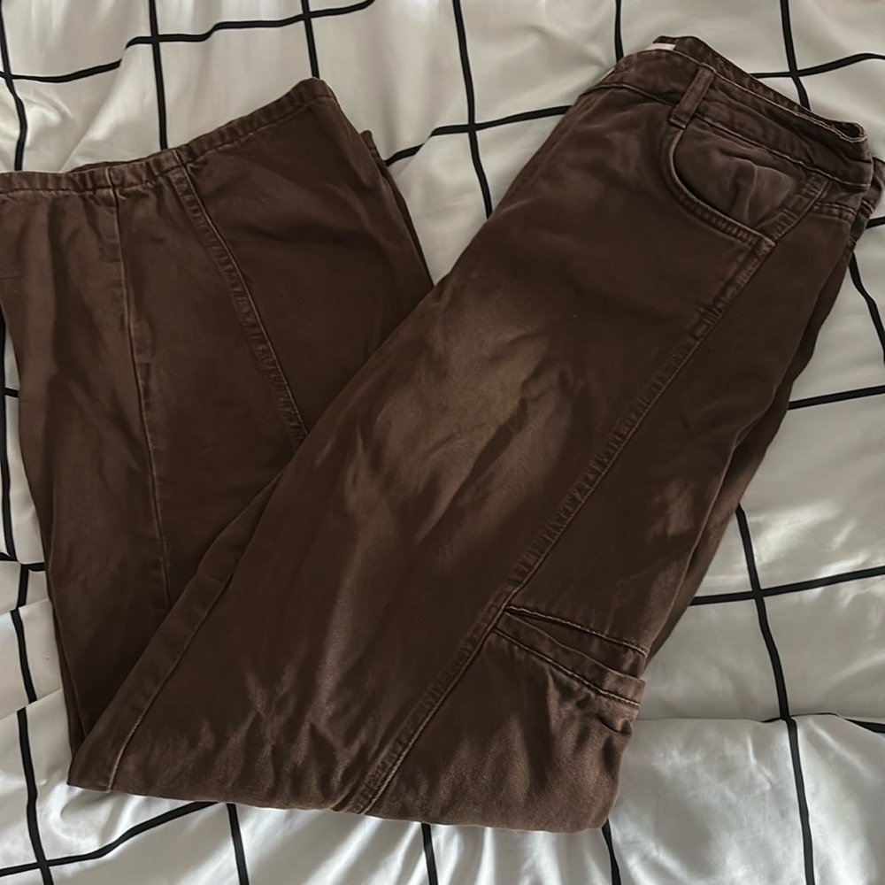 Zara Brown Jeans ( High Waisted baggy) Size 10
